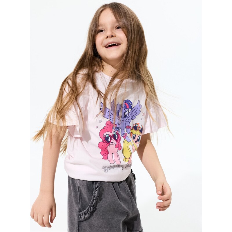 Sinsay - Bavlněná košilka s potiskem My Little Pony - pastelová