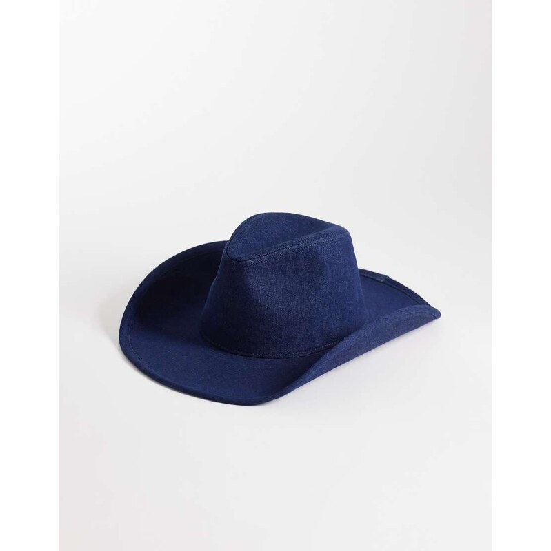 My Accessories dark denim cowboy hat in blue 114958846