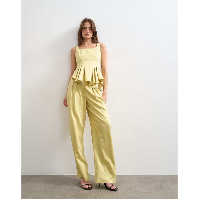 Topshop co ord wedding guest occasion pleated slouchy leg