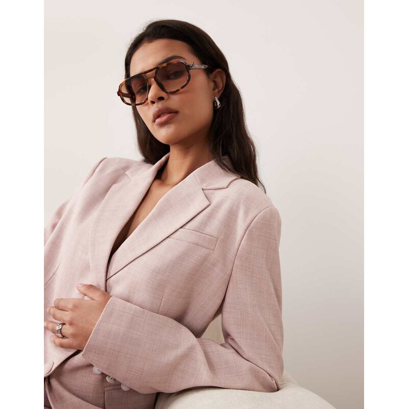 Miss Selfridge oversized blazer co-ord in pink 115123012