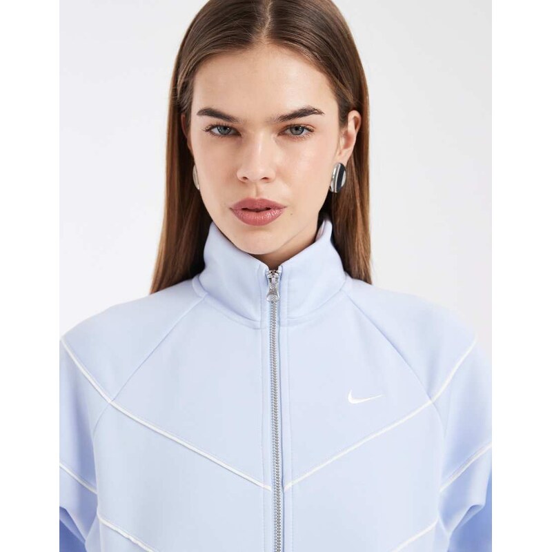 Nike woven windrunner track jacket in light blue