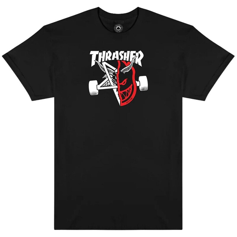 Tričko THRASHER x SPITFIRE - Thrash & Burn Black velikost