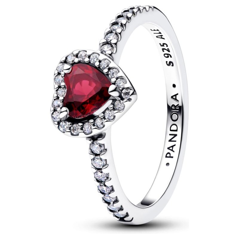 PANDORA Prsten Vyvýšené fuchsiové růžové srdce 114959268