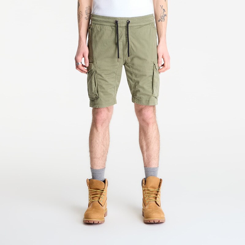 Šortky Alpha Industries Cotton Twill Jogger Short Vintage Green