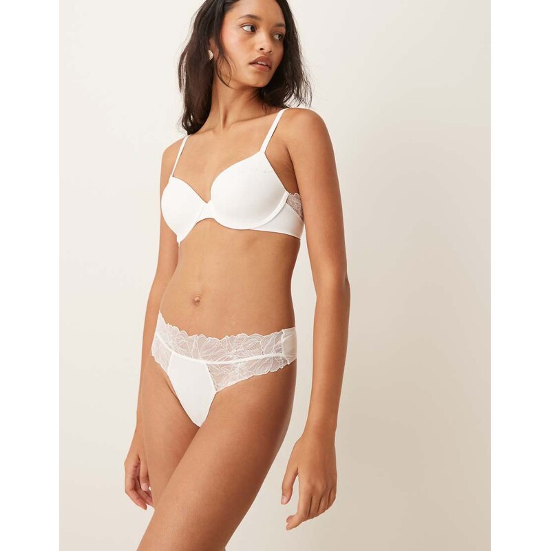 Calvin Klein Perfectly Fit Lace thong in white