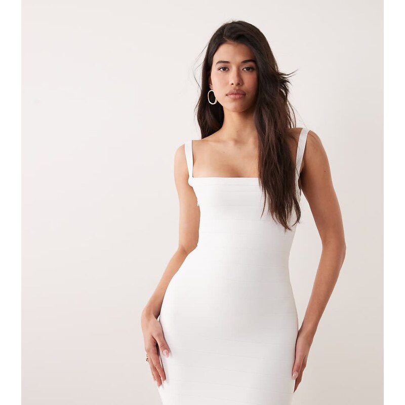 Kaiia exclusive 00s sculpting bandage square neck open back mini