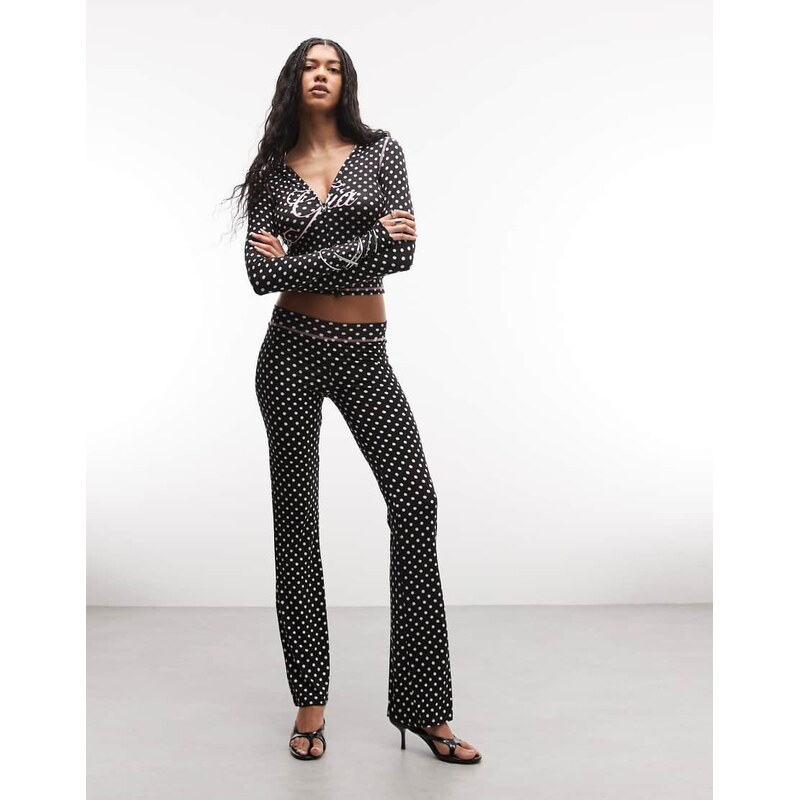 I.AM.GIA Blare logo contrast stitch track pant co-ord in black and 115520203