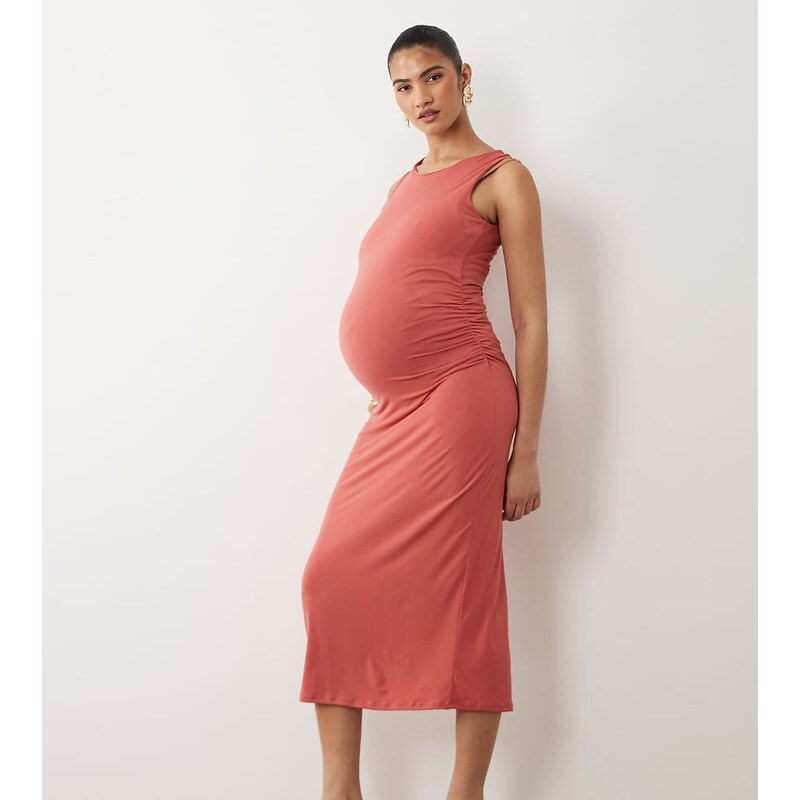 Mama.licious Mamalicious Maternity sleeveless ruched bodycon