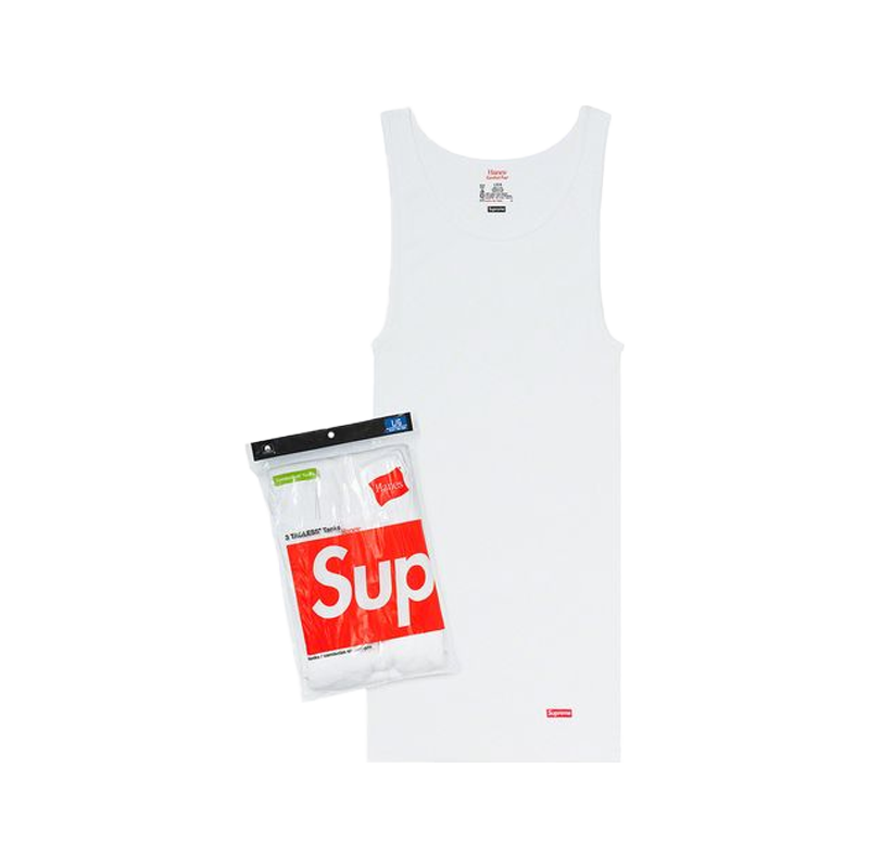 Supreme x Hanes Tank Tops (3 Pack) White