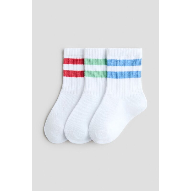 H&M - Ponožky 3 páry - zelená 114962762