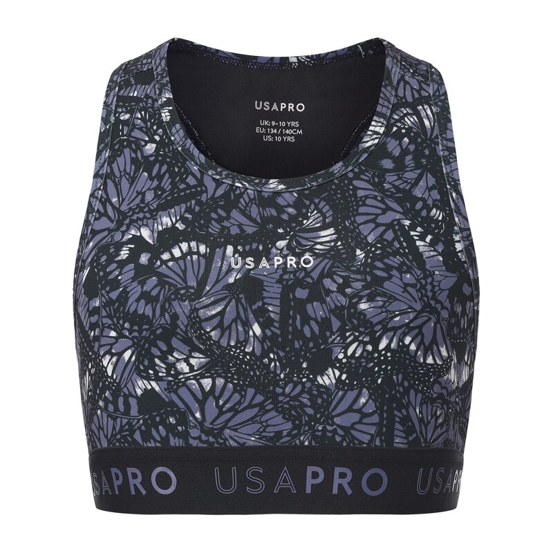 Sportovní podprsenka USA Pro Black Butterfly 714517 114963553