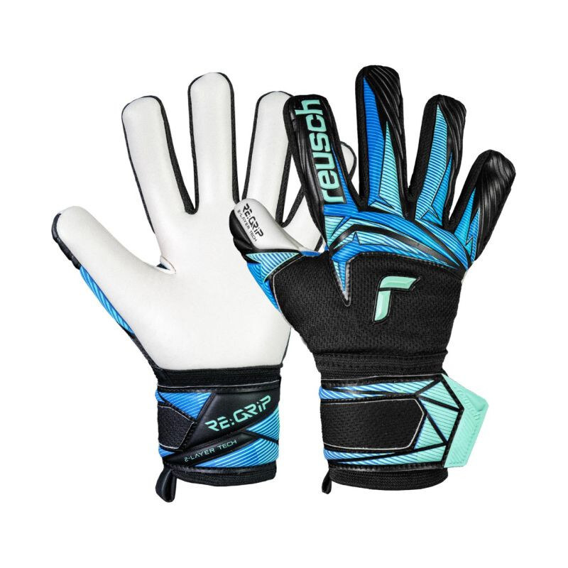 Reusch Attrakt RE:Grip NC Junior brankářské rukavice černo-modré