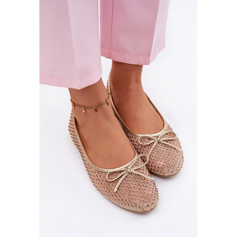 baleríny s ozdobou Zlaté model 22099980 - VINCEZA