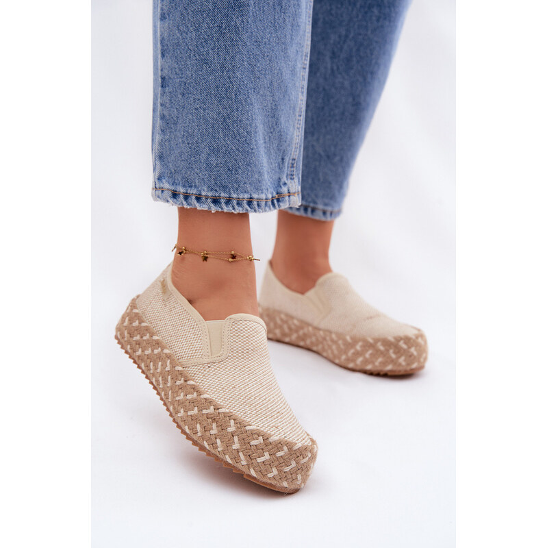 Dámské espadrilles na platformě s pletením Lee Cooper LCW-26-31