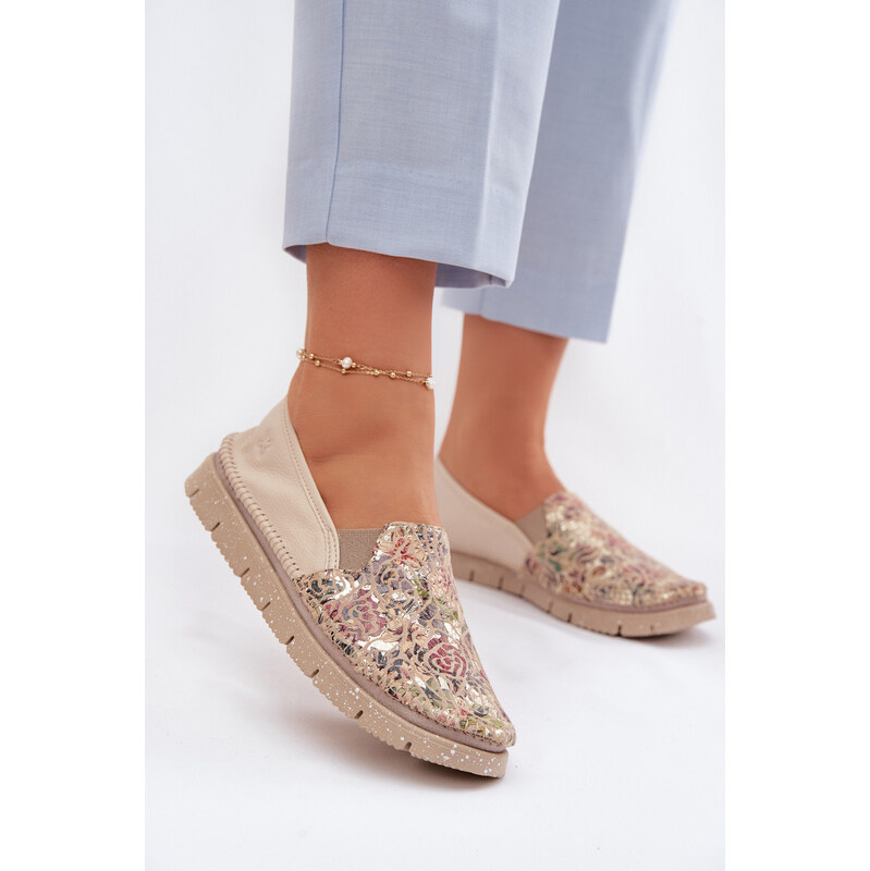 Dámské kožené nazouvací polobotky Maciejka 03512-67 multicolor 114963941