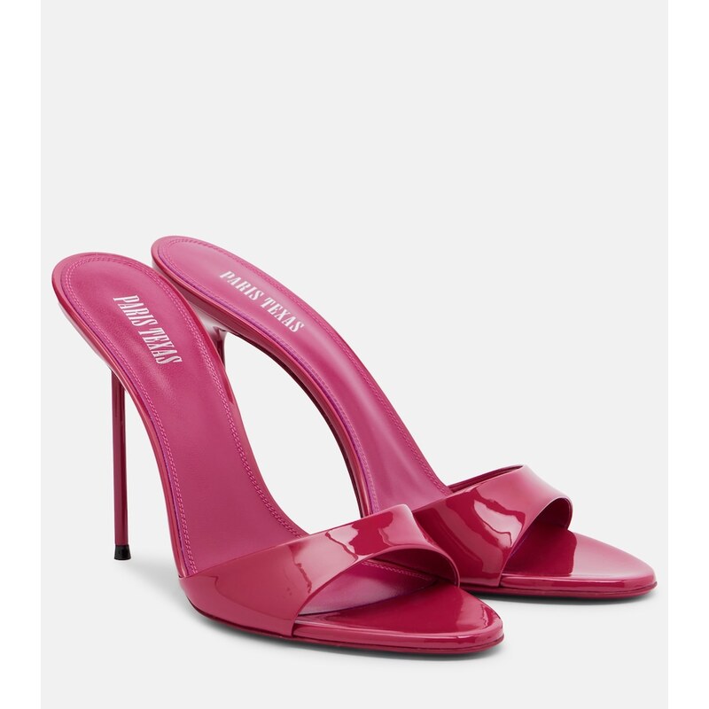 Paris Texas Lidia patent leather mules