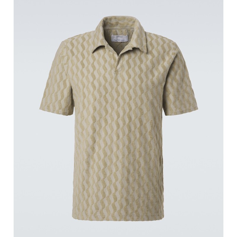 Frescobol Carioca Faustino jacquard terry polo shirt