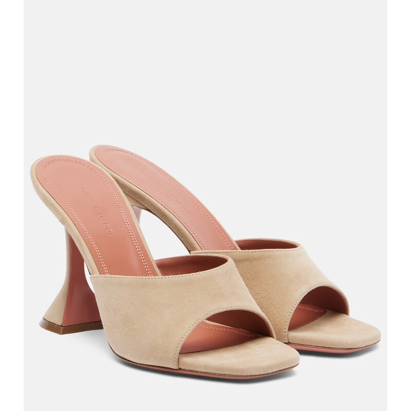 Amina Muaddi Lupita suede mules