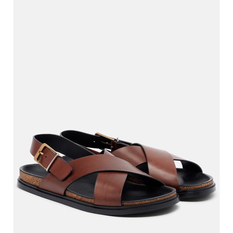 The Row Buckle leather sandals