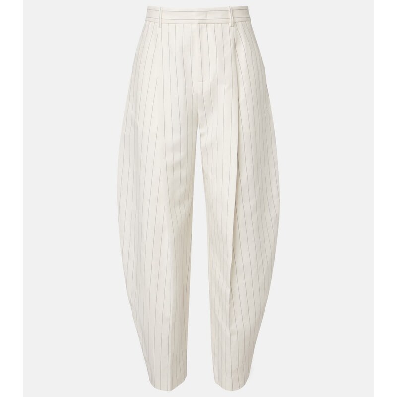 Ralph Lauren Collection Harlo striped cotton, linen and wool