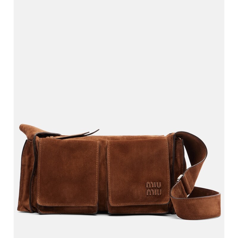 Miu Miu Utilitaire suede shoulder bag