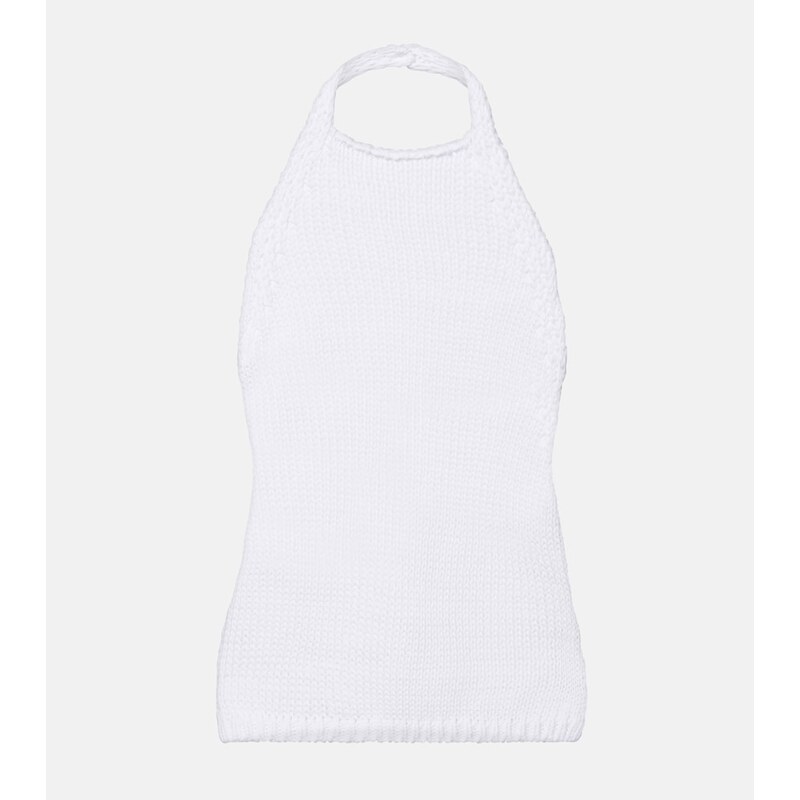 Róhe Knitted halterneck cotton top