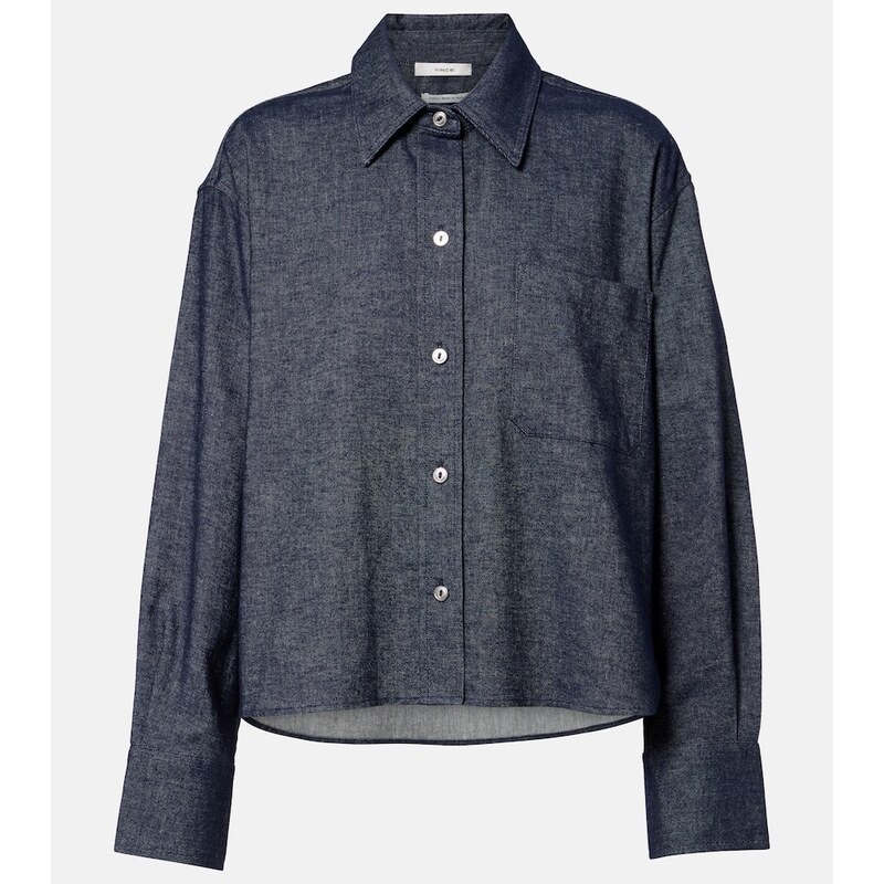 Vince Cotton and linen chambray shirt