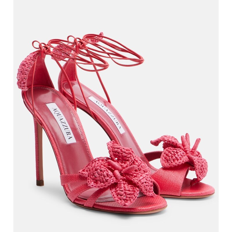 Aquazzura Calypso raffia sandals