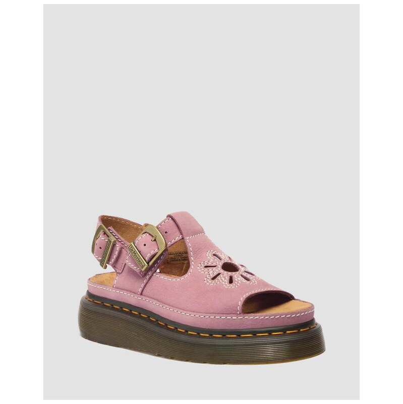 Dr Martens Dunnet Flower suede Sandals in dusty rose milled nubuck 115070939