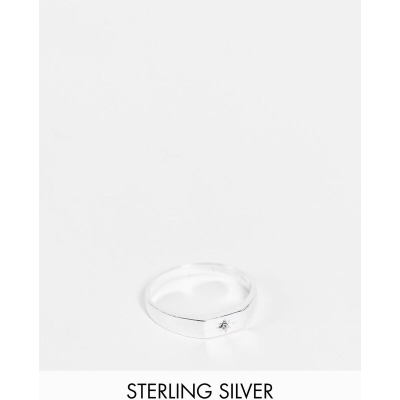 Kingsley Ryan chunky square signet ring in sterling silver 114969065