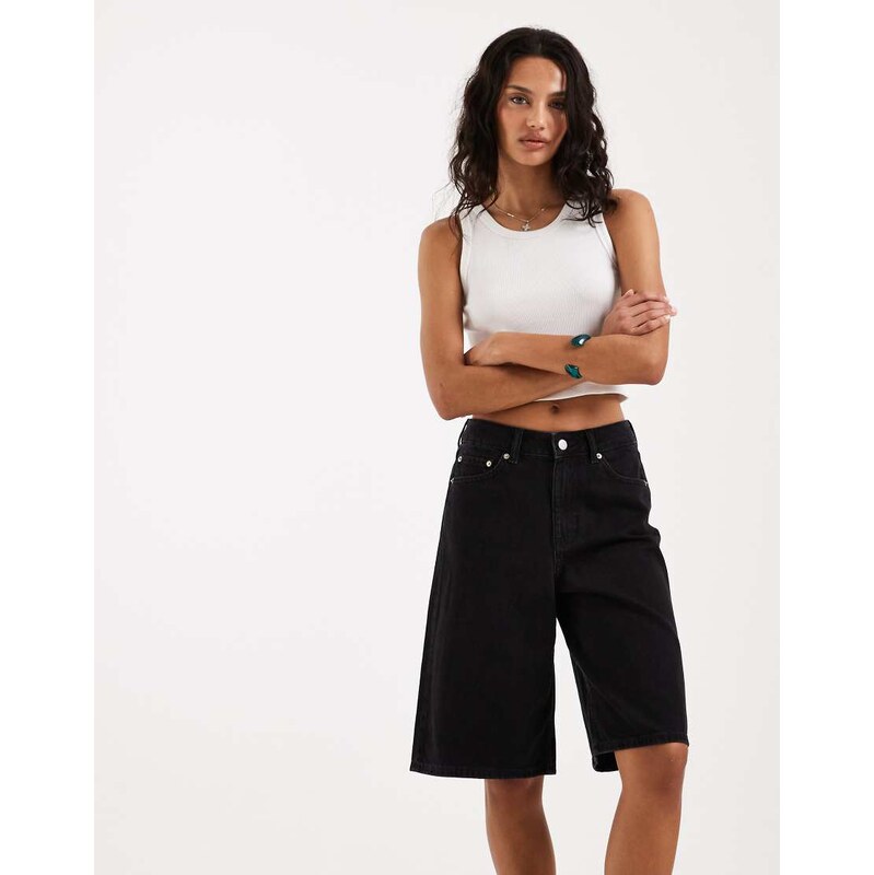JJXX Tokyo denim jorts in black 115532030