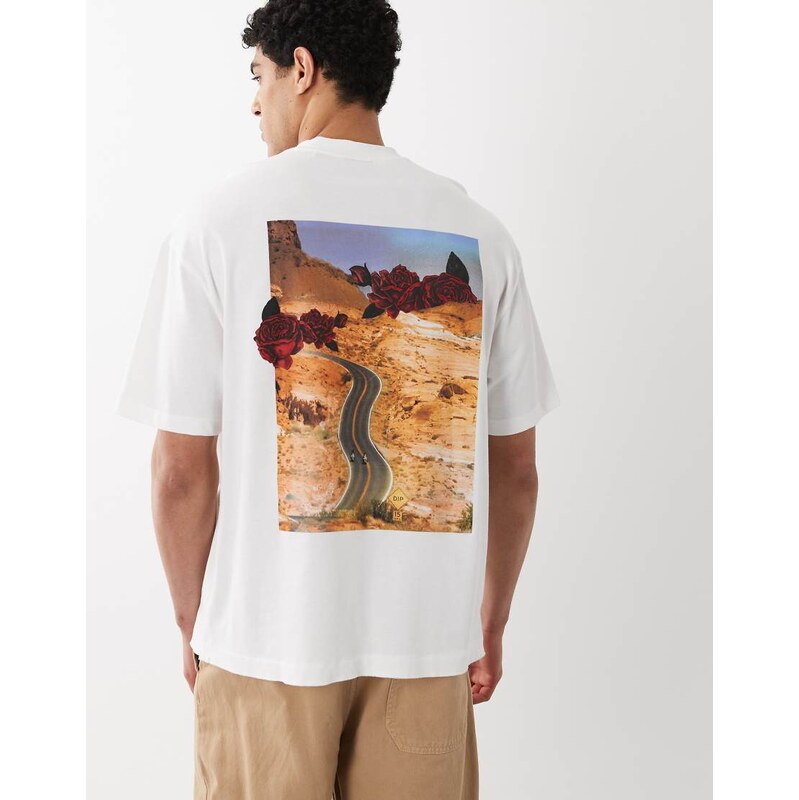 HUGO Red oversized printed logo t-shirt in white