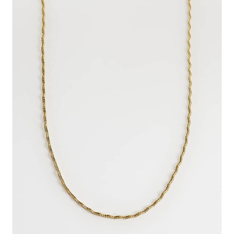 Lost Souls waved chain necklace in 18ct gold plated stainless steel 114969372