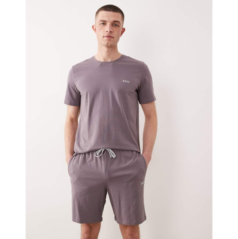 Boss Bodywear Mix & Match lounge shorts in lavender-Purple
