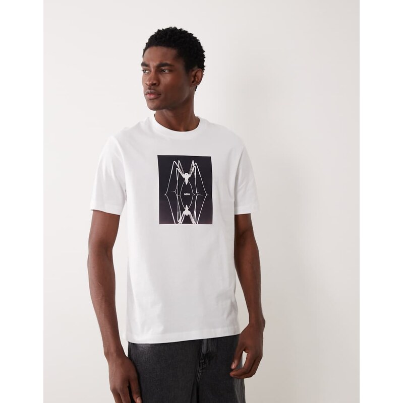BOSS Orange Hugo Boss regular fit graphic t-shirt in white