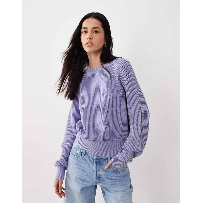 HUGO Blue slipery sweatshirt in purple 114973369
