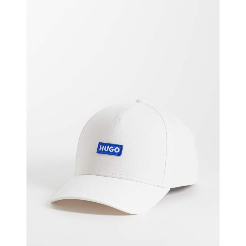 HUGO Blue alyce box logo cap in white 114969650
