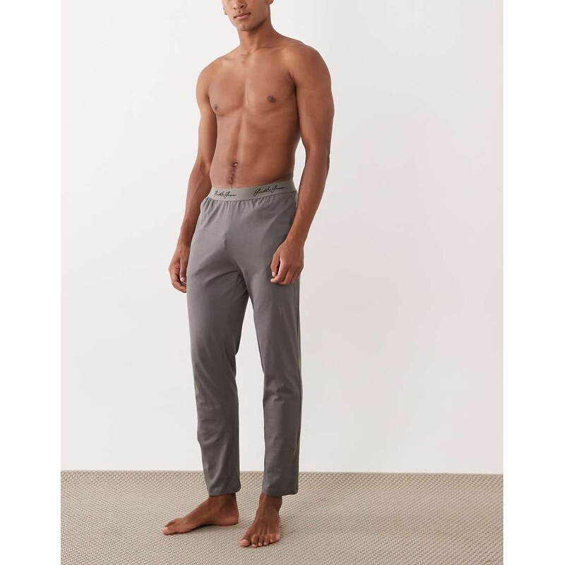 Jack & Jones lounge bottoms with script in grey