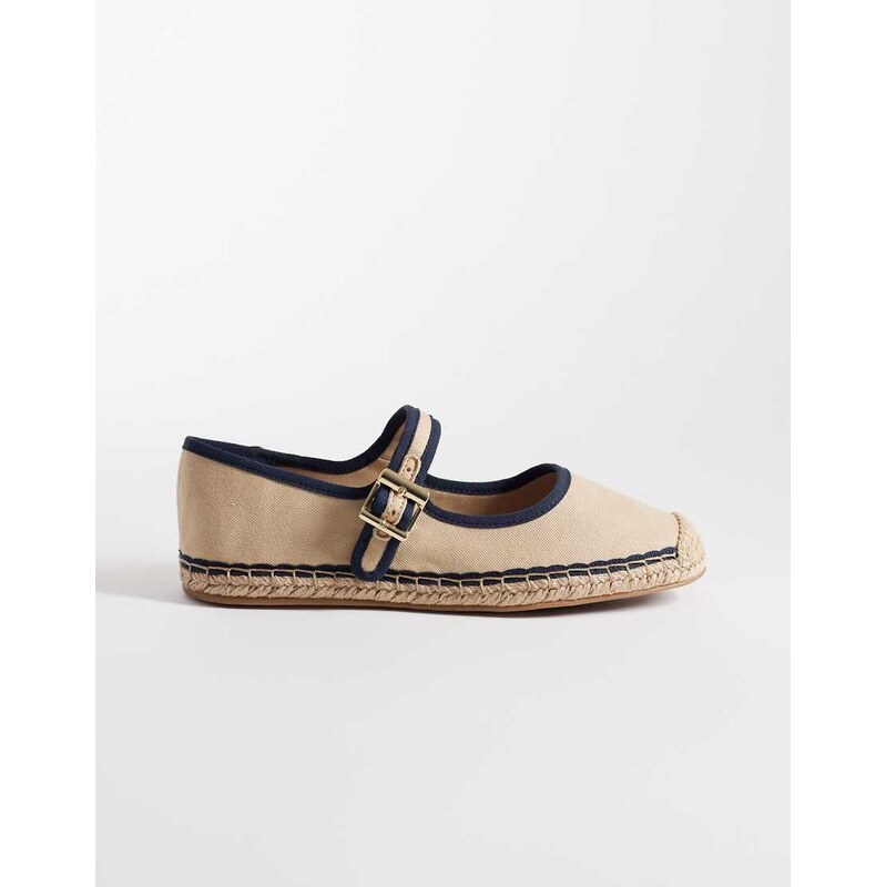 Tommy Hilfiger mary jane espadrille pumps in beige-Blue 114969287