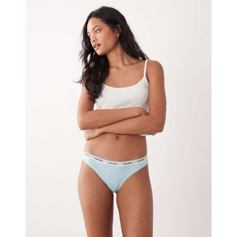 Calvin Klein Icon Logo thong in blue