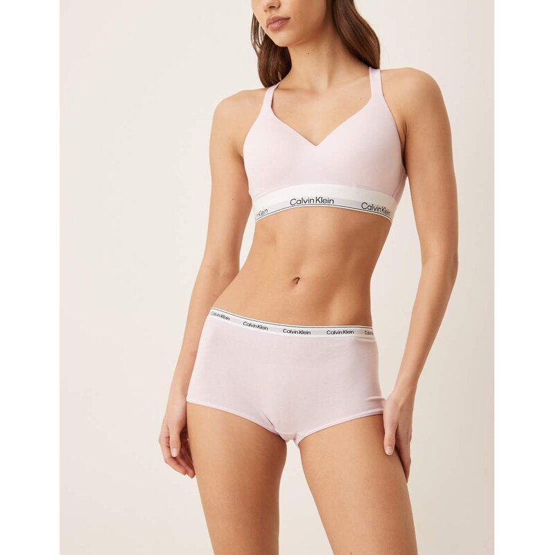 Calvin Klein Icon Logo boy shorts in light pink 114969290