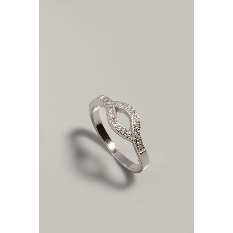 Stříbrný prsten s kubickými zirkony PK064