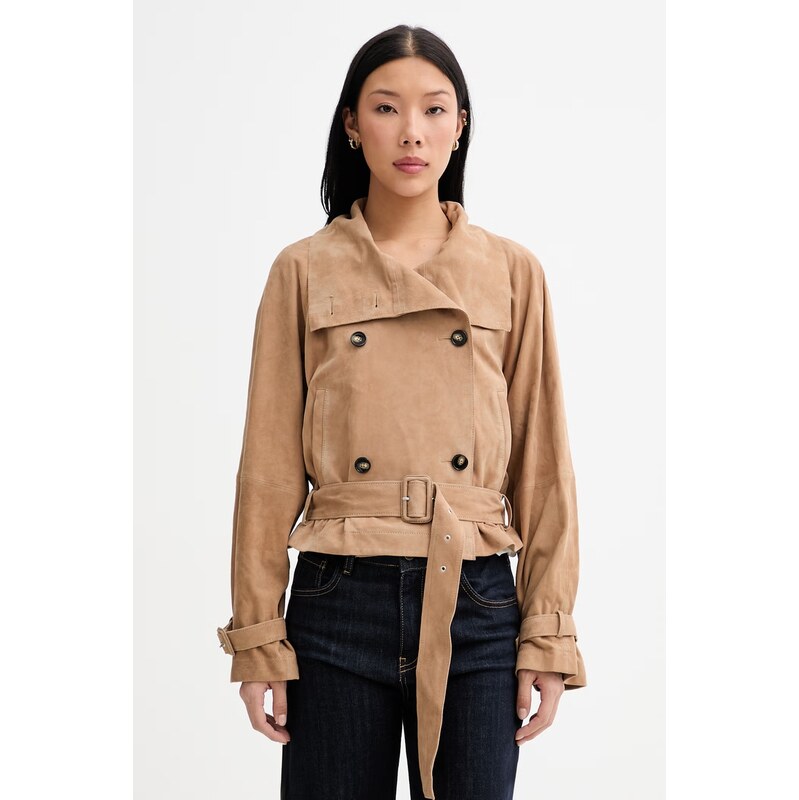 Marc O'Polo oversized bunda dámská semišová