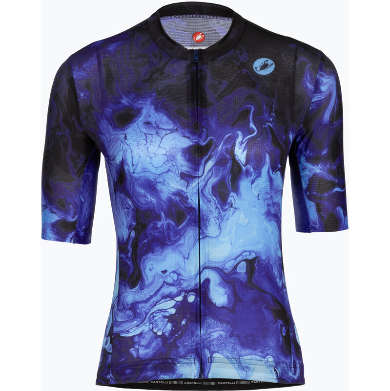 Dámský cyklistický dres Castelli Cosmic Vortex multicolor violet