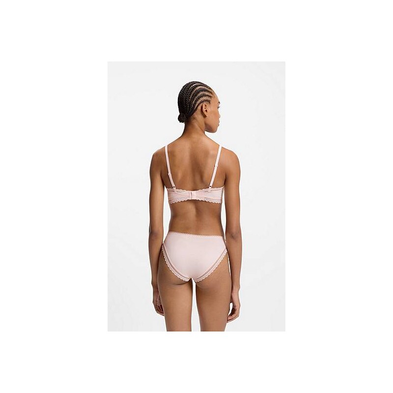 HUGO Triangle bra with lace trims 115031242