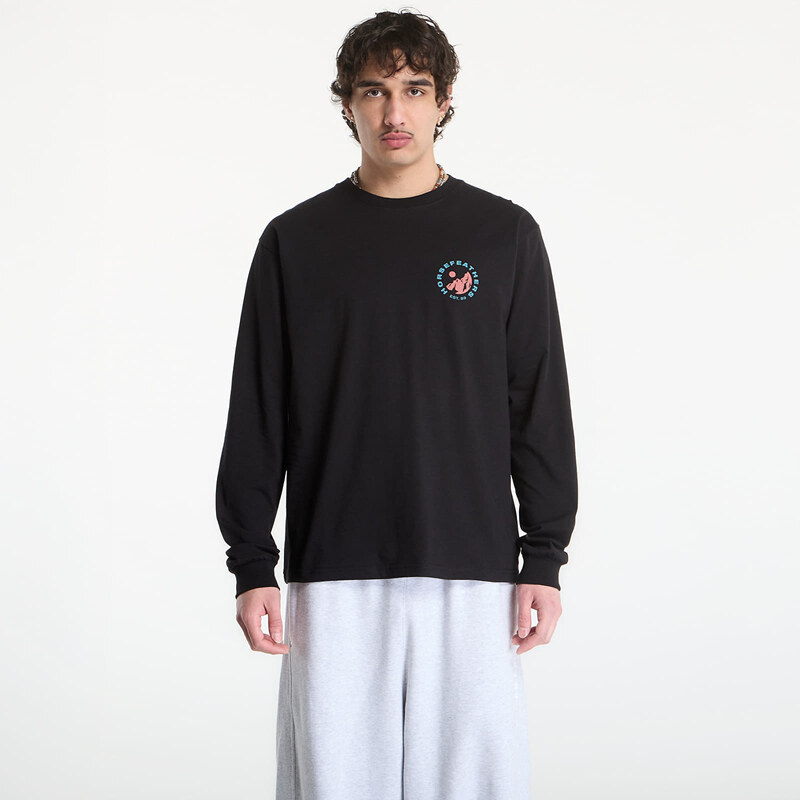 Tričko Horsefeathers Altitude Ls T-Shirt Black XXL