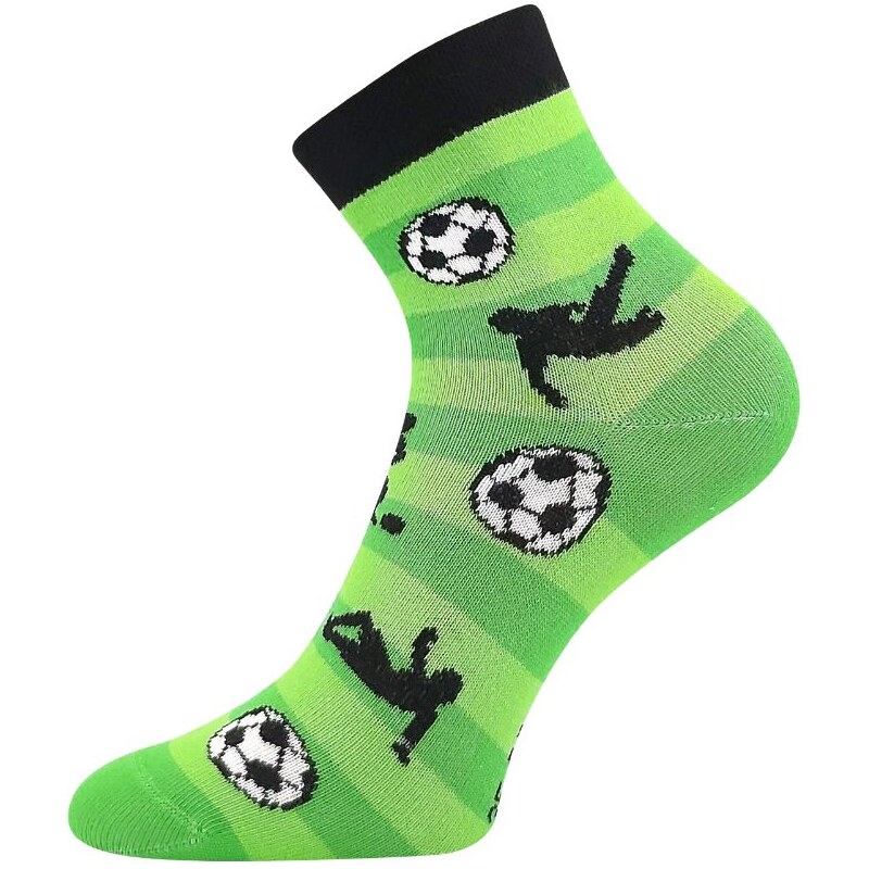 Chlapecké ponožky Kay zelené fotbal Fuski Boma Voxx