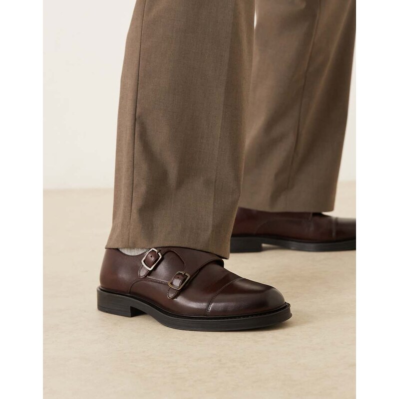 Walk London Vincent Monk in brown leather