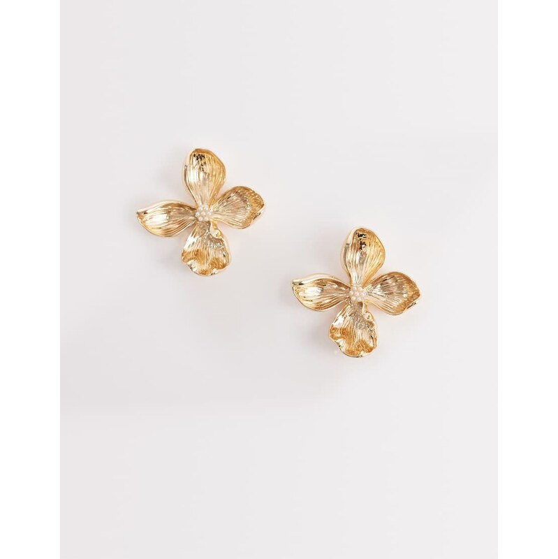 ALDO florapearl flower earring in gold 115030017