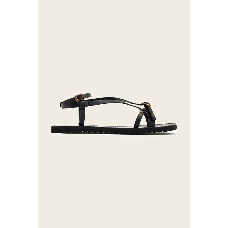 AllSaints sandály s otevřenou patou dámské kožené Tyla Eyelet